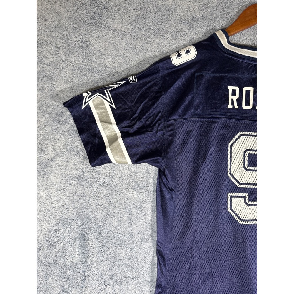 Reebok NFL Dallas Cowboys Tony Romo 9 Jersey Youth XL Navy Blue Football Onfield - Picture 13 of 16